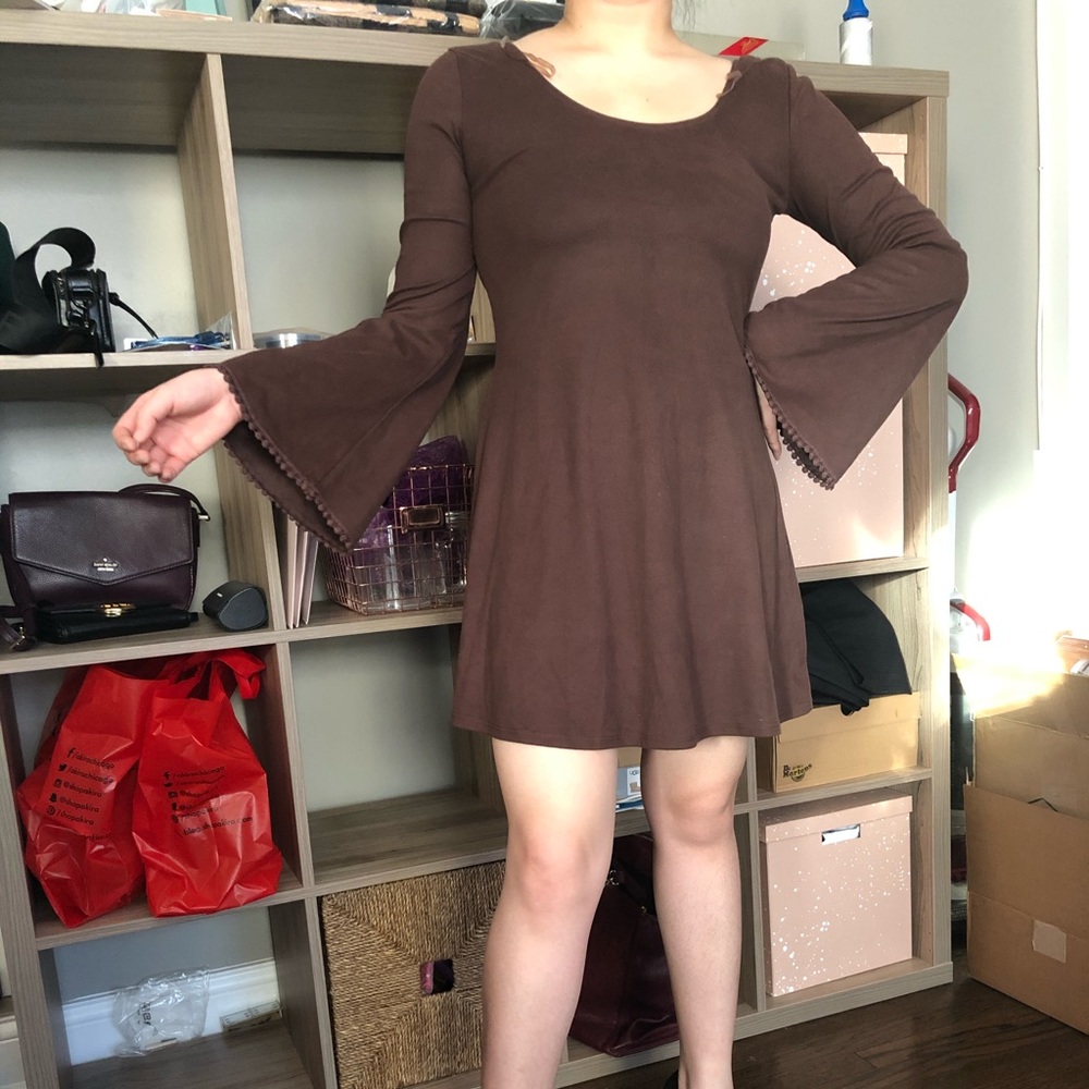 Faux Suede Dress